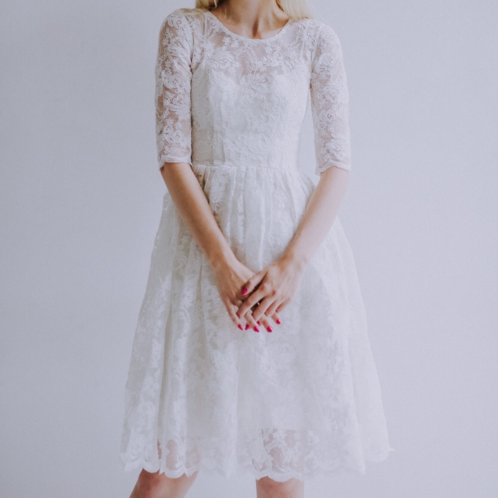 Host Pick! 🌟 new ivory lace Ellie dress NWT